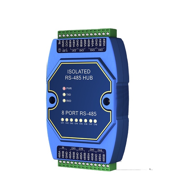 Ebyte E810-R18 Industrial EMC3 Transparent Data Transmission 1-way to 8-way Photoelectric Isolation Repeater RS485 Hub