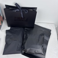 Sacs à fermeture éclair noir mat fermeture éclair emballage en plastique givré fermeture éclair sac d'emballage de vêtement pour vêtements