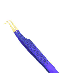 Meilleure vente de pince à épiler Volume à 90 degrés en titane pince à cils en acier inoxydable avec bout pointu fabriquée au Pakistan - Product Image 6