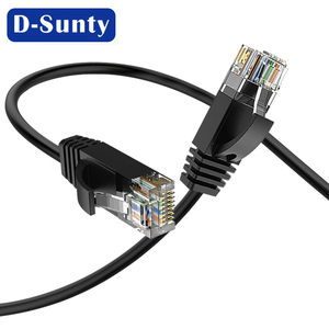 Câble Ethernet Cat6 D-Sunty noir en cuivre pur, 8 conducteurs, cordon de raccordement réseau pour routeur, commutateur, PC - Product Image 1