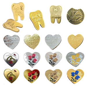 Pièce commémorative en alliage de zinc irrégulier, plaquée <span class=keywords><strong>or</strong></span> <span class=keywords><strong>et</strong></span> <span class=keywords><strong>argent</strong></span>, souvenir de vacances personnalisé, cadeaux promotionnels de marque, Chine - Product Image 1