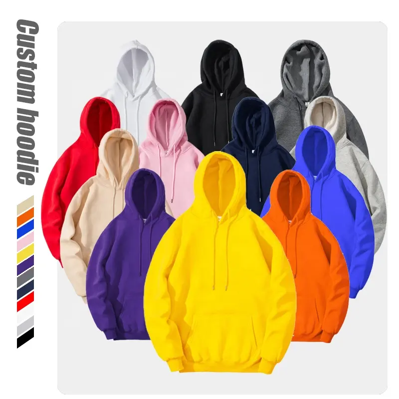 Özel LOGO spor erkekler kazak koşu tişörtü erkek polyester düz Hoodies seti eşofman