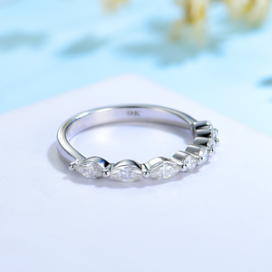 Anillo de Moissanita de Oro Sólido de 14k, Anillo de Compromiso para Bodas, Joyería Fina, Anillos o Alianzas de Compromiso de Oro Rosa de 10K, Clásico, Redondo, GTC - Product Image 4