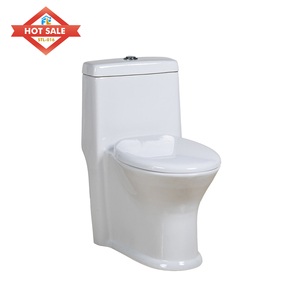 Nhà sản xuất tùy chỉnh Hiện đại giá rẻ tầng gắn S-trap Siphon Đỏ bừng gốm commode một mảnh WC nhà vệ sinh - Product Image 1