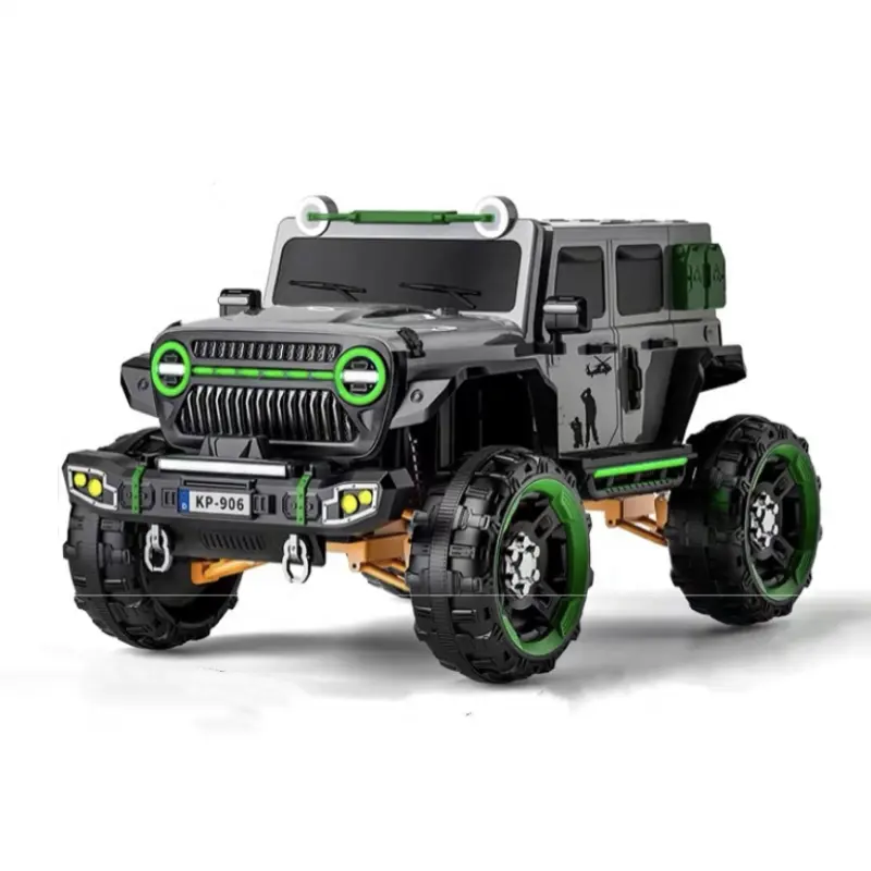 JEEP Voitures pour enfants Voiture électrique à 4 roues Voiture pour enfants 12V12A Jouets en plastique unisexe pour grands enfants