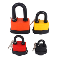 Cadenas à clé anti-coupure, anti-sablage, anti-vol, avec couvercle de protection en PVC, cylindre en laiton, étanche et anti-poussière