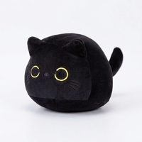 Coussin en peluche chat noir personnalisé, design sur mesure, fabricant de peluches et d'animaux en peluche, OEM, personnalisé pour les enfants, cadeau