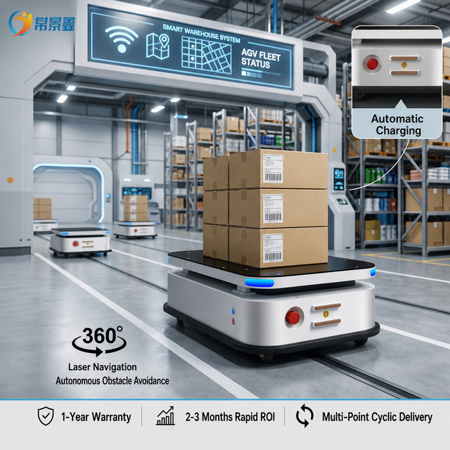 Changjingxin EF80 Lifting Handling Robot with 300kg Payload 1.2m/s Speed LiDAR SLAM Navigation Automatic Obstacle Avoidance