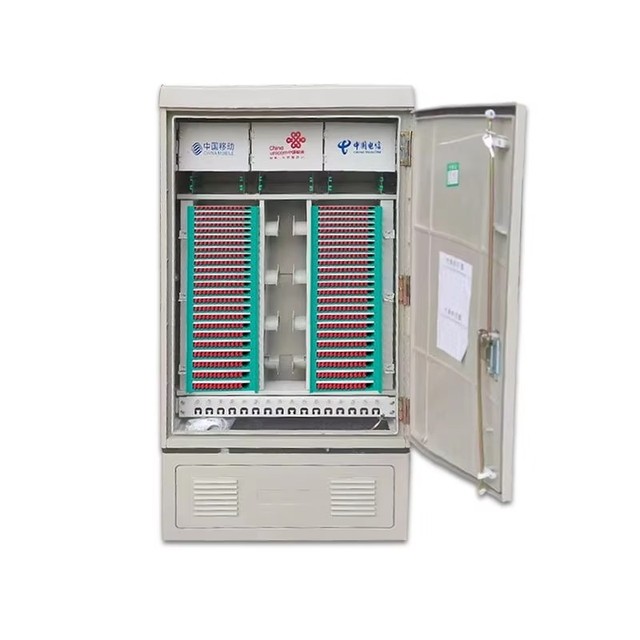 JQ/Haiso 144 288 576 Core Outdoor Floor-Standing Fiber Distribution Cabinet SC Connectors SMC/Steel Material CE/ROHS/ISO9001