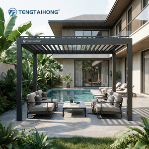 Pérgola Retráctil de Aluminio para Patio Exterior Residencial, Fácil de Montar, Insonorizada y Resistente a los Rayos UV - Product Image 1