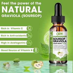Gouttes liquides de graviola pour adultes Soursop Immune Boost Cell Support Relax Aide au sommeil du foie Pas pour les femmes enceintes - Product Image 4