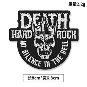 แพทช์ปักลายร็อคแบนด์รูปหัวกะโหลกและโน้ตดนตรีสไตล์พังก์แบบใหม่สำหรับตกแต่งเสื้อผ้า กระเป๋า กางเกงยีนส์ - Product Image 4