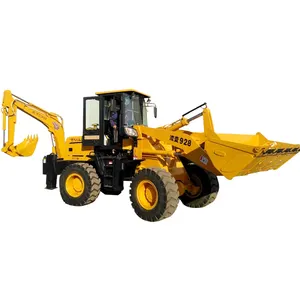 2.5 Ton Backhoe Excavator Loader Compact Mini Wheel Loader With Backhoe Excavator CE Approved Loader With Joysticks