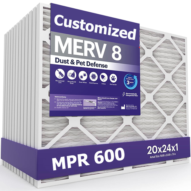 20x24x1 Merv 8 G4 Panel Air Pre Filter Meshes Pleated Air Conditioner HVAC Filter Replacement AC Furnace Air Filters for Home