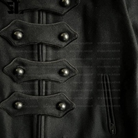 Veste Bomber Napoléon en Twill de Coton Délavé Personnalisée LARSUR, Coupe Slim, Col Montant, Style Motard, Veste Courte Hussar
