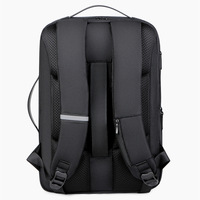 Sac à dos pour ordinateur portable extensible grande capacité en tissu Oxford imperméable avec fermeture éclair, sangle de bagage USB et éléments réfléchissants pour les voyages d'affaires
