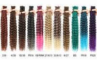 Estensioni Dreadlock Boho in Fibra Sintetica ad Alta Temperatura con Estremità Ricci, Dreads per Ciocca, Colori Misti Multipli, Capelli Boho Locs per Donne