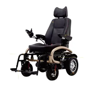 SZMIQU Siège en cuir confortable retirer le contrôle fauteuil roulant électrique marcheur pour personnes âgées ou handicapées