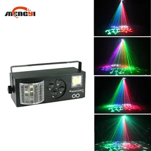 Flash Laser Butterfly Effect Led Gobo Projector Strobe 4 in 1 Led Stage Lighting