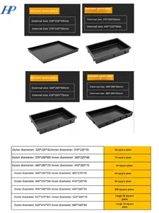 ถาดพลาสติกสี่เหลี่ยมสีดำป้องกันไฟฟ้าสถิตย์ สำหรับเก็บชิ้นส่วนอิเล็กทรอนิกส์แบบแบน สำหรับชิ้นส่วนกล้อง - Product Image 2