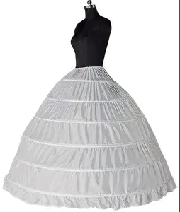 Nouvelle Crinoline à 6 cerceaux en modal, teinte en fil, <span class=keywords><strong>noir</strong></span> et blanc, longue, pour robe de mariée, <span class=keywords><strong>jupon</strong></span> de bal, jupe, demi-jupes, ODM 2025 - Product Image 1