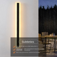 Lampe murale extérieure moderne AB Factory IP65, applique murale linéaire extérieure, lumière blanche chaude, applique de jardin, longue lampe murale LED