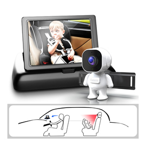 4.3 ''hd bé xe màn hình với tầm nhìn ban đêm, phía sau phải đối mặt với ghế máy ảnh & gương cho trẻ mới biết đi-An toàn xem trẻ sơ sinh trong xe - Product Image 1