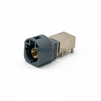 Conector Macho HSD de Alta Velocidad de 4 Pines, Código G, 90 Grados, Montaje en PCB a Través de Orificio para Automoción