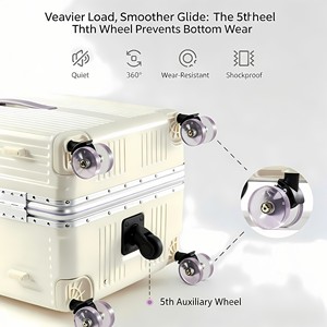 Business Hard Shell Carry-On Spinner Suitcase <b>with</b> 360 Degree <b>Wheels</b> TSA <b>Lock</b> Hard Handle Modern Design - Product Image 3