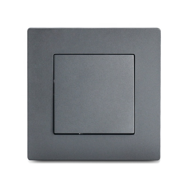 Residential Euro Standard Wall Sockets and  Switches Black White European One Gang 1/2/3 Way Switch Intermediate Switch