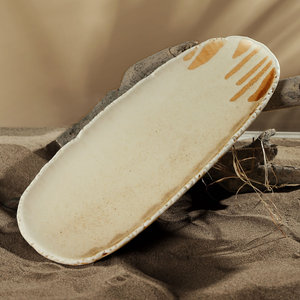 Assiettes à dîner en céramique de forme irrégulière de restaurant japonais en gros d'usine assiette de plats de service en porcelaine de restauration en vrac - Product Image 2