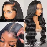 Nouvelle perruque frontale en dentelle HD 13x6 Lagos M&W Hairline, en cheveux humains, sans colle, vietnamienne, naturelle, ultra-lisse, pour femmes noires