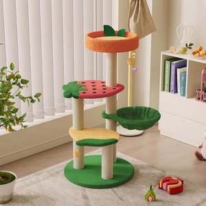 Arbre <span class=keywords><strong>à</strong></span> chat <span class=keywords><strong>à</strong></span> 4 niveaux <span class=keywords><strong>en</strong></span> <span class=keywords><strong>bois</strong></span> massif avec poteau <span class=keywords><strong>à</strong></span> gratter <span class=keywords><strong>en</strong></span> sisal et base antidérapante pour chats de grande taille d'intérieur - Vente <span class=keywords><strong>en</strong></span> gros - Product Image 2