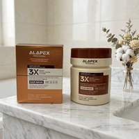 Ensemble de soins capillaires Alapex 3X Keratin Collagen Clarify Scalp Repair Strengthen Protect pour cheveux secs, abîmés et crépus, étiquette privée OEM ODM