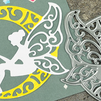 Fairy Wing Fashion Model Metal Dies Cutting per Scrapbooking, Album, Creazione di Biglietti e Artigianato Decorativo - Modello Design Elfo