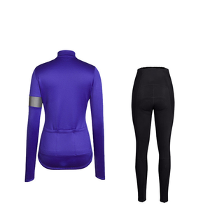 Conjunto <span class=keywords><strong>de</strong></span> traje <span class=keywords><strong>de</strong></span> Ciclismo <span class=keywords><strong>de</strong></span> manga larga para <span class=keywords><strong>mujer</strong></span> con logotipo personalizado transpirable Spandex/poliéster <span class=keywords><strong>de</strong></span> secado rápido <span class=keywords><strong>ropa</strong></span> ligera para bicicleta <span class=keywords><strong>de</strong></span> montaña - Product Image 5