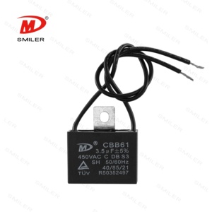 ตัวเก็บประจุ CBB61 450v 3uf สำหรับพัดลม พร้อมสายไฟ - Product Image 1