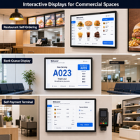 Écran interactif mural tout-en-un de 27 pouces pour la commande et le paiement en restaurant, banque et autres commerces
