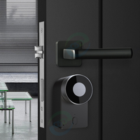 Serrure connectée U009 en acier avec contrôle BLE via l'application TTLock, bouton rotatif profil européen, déverrouille les portes en aluminium, bois et verre, cylindre de serrure Cloud Lock