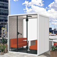 Pod de confidentialité instantanée pour les espaces ouverts Caractéristiques de bureau Puissance de ventilation et lumière LED pour des séances de travail fluides
