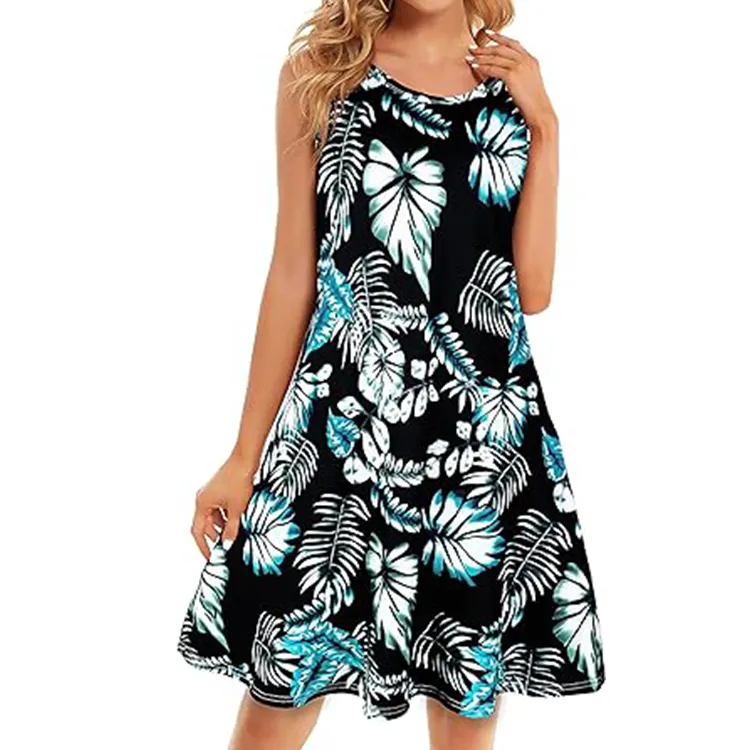 2024 mới nóng bán truyền thống Womens nhãn hiệu riêng Hawaii bãi biển Dresses