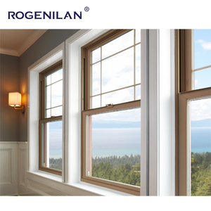 Fenêtre pivotante simple en aluminium trempé à double vitrage imperméable Rogenilan pour chambre à coucher, fournisseurs <span class=keywords><strong>de</strong></span> fenêtres sur mesure - Product Image 5