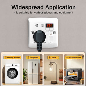 Interruptor de Pared con Pantalla Digital de 2 y 3 Pines, <span class=keywords><strong>Panel</strong></span> de <span class=keywords><strong>Control</strong></span> con Enchufe de 5 Pines, Elegante, Voltaje de 250V CA, Doble Protector - Product Image 6