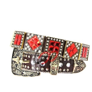 Cintura di nuova tendenza con strass Bling Bling da uomo da donna Cowgirl occidentale con strass di cristallo con borchie di cuoio per Jeans - Product Image 1