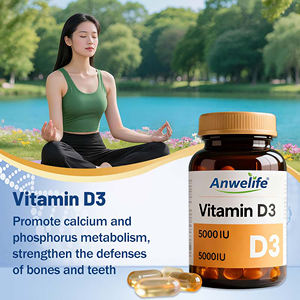 OEM Capsule de vitamine D3 végétalienne 100% complément de <span class=keywords><strong>calcium</strong></span> pour la santé des os, soutien de l'immunité, vitamine D3 en gélule molle - Product Image 4
