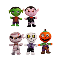 Boneka Hiasan Halloween Horor Kustom, Hantu Mumi Laba-laba Kelelawar Labu Monster Dinosaurus Mainan Boneka untuk Anak-anak Isi Kapas PP