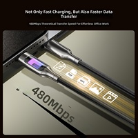 Câble de données USB-C vers C 100W en alliage de zinc tressé en PVC à charge rapide pour iPhone, Android, iOS, appareil photo