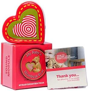 Heartbeat Bear Animales de peluche grabables 20 seg Grabadora de voz de corazón para ultrasonidos y Reproducción de mensajes dulces - Product Image 6