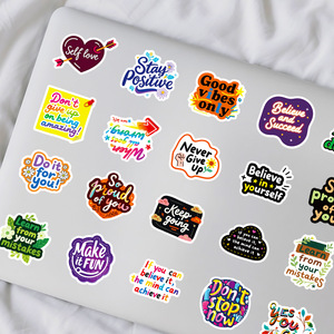 Juego de Pegatinas con Frases Inspiradoras, Afirmaciones Positivas, Pegatinas de Vinilo Autoadhesivas Impermeables para Botellas de Agua, Decoración de Patinetas - Product Image 4