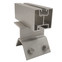 Système de panneaux solaires en aluminium trapézoïdal industriel anodisé, rail solaire, tôle, support de toit en tôle, support de carport solaire, pince solaire